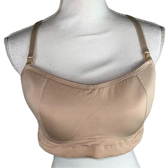 Lamaze Nursing Maternity Bra Size XL Nude Racerback Front Snap Style LMBRA1111 - Picture 1 of 7